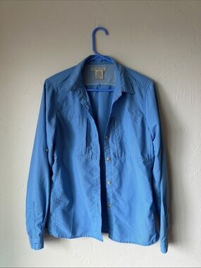 ExOfficio Light Blue Women's Button-Down Shirt